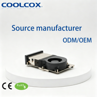 CoolCox 114x181.5x46.5mm Refroidisseur de processeur actif avec caloducs en cuivre, ailettes en aluminium empilées, ventilateur à roulement à billes, PC industriel IPX4
