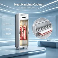 Réfrigérateur à viande monotempérature suspendu avec porte vitrée pour la maturation du bœuf