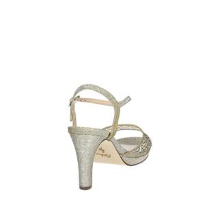 Menbur Women's <b>Heeled</b> Sandal 23683 Grey Sparkle <b>Ankle</b> <b>Strap</b> <b>Platform</b> - Product Image 3