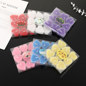 Bougies chauffe-plat parfumées en forme de cœur, colorées et aromatiques, pour dîner romantique, décoration de mariage ou de fête. - Product Image 4