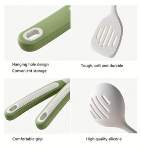 Custom 7-Piece Bpa Free Heat Resistant <b>Silicone</b> <b>Utensils</b> Set for Home <b>Kitchen</b> Use With Customizable Color - Product Image 3