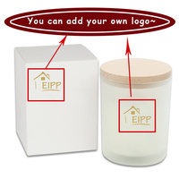 Conteneur à bougie en verre moderne écologique avec logo personnalisé, pots à bougie de luxe vides uniques avec couvercles, coffret cadeau pour la maison et les mariages
