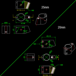 Connecteur de train d'atterrissage en alliage d'aluminium RJXHOBBY RJX 16/18/20/25 mm, support de fixation pour réservoir chimique pour drone agricole - Product Image 5