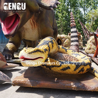 Serpent animatronique télécommandé magique d'intérieur pour jardin, éducatif, parc de trampoline, aéroport, matériau en acier durable
