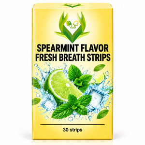 Tiras bucales de menta de marca privada con extracto de Mentha Spicata para un aliento fresco y bienestar bucal diario, tiras bucales de disolución oral. - Product Image 1