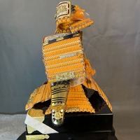 Casque et armure de samouraï japonais May Doll, modèle de grande taille, doré, 100% fait main