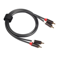 Câble RCA mâle-mâle Saikang HA709 plaqué or/cuivre nu, blindé, gaine PVC, 5m pour lecteurs HDTV et DVD
