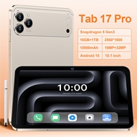 Tablette Android Tab 17 Pro 10,1 pouces 16+1 To Octa-core avec longue autonomie, appels 4G/3G/5G, pour divertissement