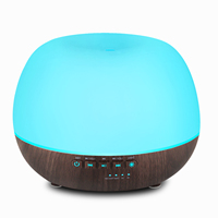 Diffuseur d'huiles essentielles ultrasonique électrique, machine à bruit blanc, humidificateur à brume, 7 lumières LED colorées, 9 sons apaisants, 1 an