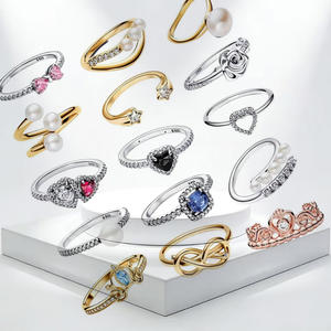 Nuevo Anillo <span class=keywords><strong>de</strong></span> Plata 925 con Diseño <span class=keywords><strong>de</strong></span> Ondas Doradas, Doble Bucle, Amor, Abeja, Corona <span class=keywords><strong>de</strong></span> <span class=keywords><strong>Princesa</strong></span> y Lazo, Joyería Exquisita DIY, Regalo 2026 - Product Image 2