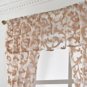 Conjunto de cortinas de cocina transparentes, cortinas de cocina Jacquard, ventanas de cocina listas, para el hogar decoración geométrica, tela de poliéster 100% - Product Image 5