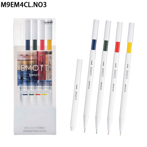 Lápiz de color Unni Emott, cuerpo blanco con impresión digital de 0,9 mm, juego multicolor para uso en oficina y escuela, serie M9EM4CL - Product Image 3