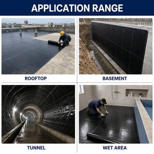 Membrane d'étanchéité de toiture, de <span class=keywords><strong>sous</strong></span>-sol et de tunnel en film PE auto-adhésif de haute qualité, appliquée à froid, bitume modifié SBS - Product Image 6