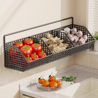 Étagère murale flottante à double niveau en métal pour le salon, la cuisine et la salle de bain-Organisation de la maison Support pour épices et légumes