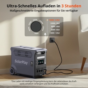 Solarplay Wholesale Quiet 3600W <b>Solar</b> <b>Generator</b> 3840Wh Portable Power Station With UPS and Fast Charging for Outdoor High-Capaci - Product Image 1