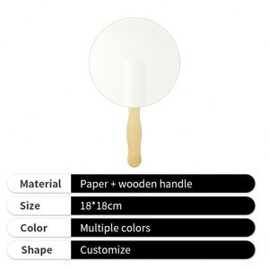 Promotion Paper Handheld Fan Outdoor Advertising Custom Portable Hand Fans With Logo - Product Image 2