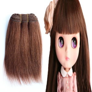 Perruque Cheveux Naturels Pour Poupée Ancienne - Tour De Tête 26 à 28 Cm