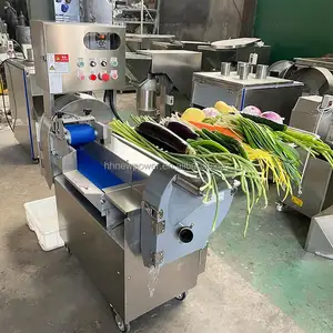 Commercial Dicer Slicer Chopper Shredder Cutter Double Heads Roots Leafy Tomato Fruit Vegetables celery onion Cutting Machine