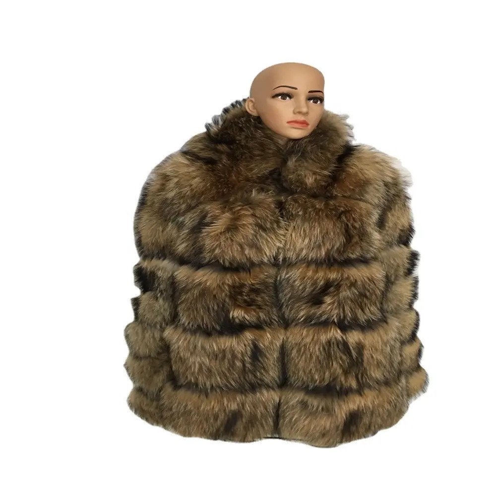 New Fashion High Quality Ladies Winter Coats Hood Women Real Fox Fur Jacket Coats