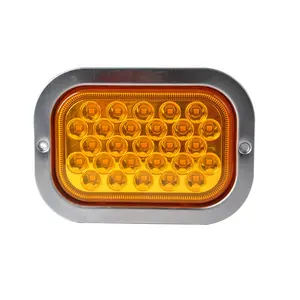 Lampe LED de camion DC10-30V jaune de haute qualité, lampe d'indicateur de remorque 27 LED stroboscopique et éclairage avec emballage blister