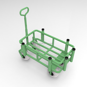 Carrello da Pesca Pieghevole in Alluminio a Quattro Ruote, Carrello da Spiaggia con Piattaforma, Contenitore a Rotelle, Capacità di Carico 100KG, Strumenti OEM - Product Image 4
