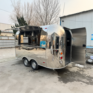Stainless Steel Towable Mobile Catering Food Trailer for Snack Food & Candy with Rust Resistant and <b>Long</b> Service Life - Product Image 2