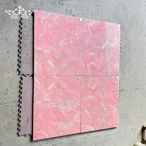 Pierre d'onyx rose polie de luxe GOLDTOP translucide pour murs décoratifs lumineux et zones de réception de spa haut de gamme - Product Image 4