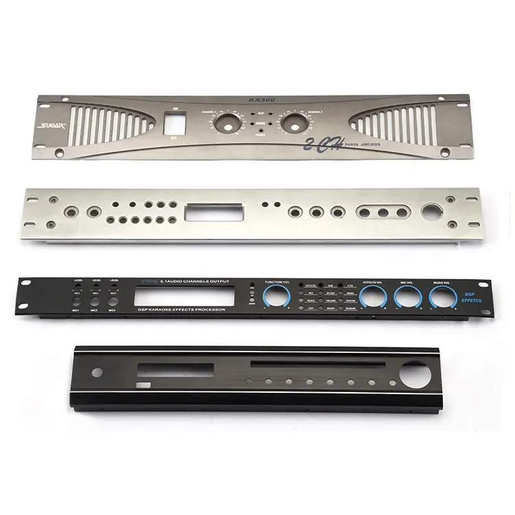 Faceplate CNC Aluminium Permesinan untuk Produsen Sistem Suara/Audio