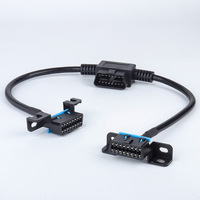 Cable Divisor OBD2 1 a 2, Cable de Extensión OBD II de 16 Pines y 16 Núcleos, Cable de Conversión de Interfaz OBD Automotriz