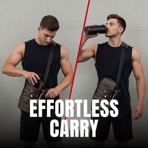 OEM/ODM PREMIUM Magnetic Gym Bag Gym Pouch with <b>Water</b> <b>Bottle</b> and Phone Storage Key <b>Clip</b> Wallet Pocket Adjustable Sling Strap - Product Image 5