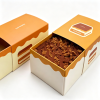 Boîte en carton de haute qualité pour gâteau Tiramisu, boîte à pâtisserie personnalisée, boîte à gâteau au fromage mousse, boîte longue à tiroir