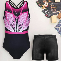 Meilleure vente de justaucorps de gymnastique et de ballet sans manches de style simple ensembles de performance d'épissage par sublimation pour enfants
