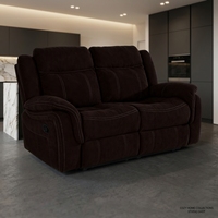 Set Sofa Recliner Manual Berbahan Kain 3+2+1, Sofa Recliner Fungsional dengan Meja Lipat, Set Furnitur Ruang Tamu Modern