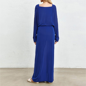 Abito Lungo da <span class=keywords><strong>Donna</strong></span> con Scollo a V Profondo, Sexy, con Cut-out in Vita, Vestito Casual Quotidiano, Produzione Diretta OEM ODM - Product Image 2