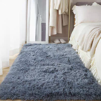 Tapis shaggy arc-en-ciel moderne, luxueux, doux, moelleux, en polyester et laine, lavable, antidérapant, écologique, durable, pour la maison, sur mesure