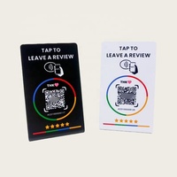 Cartes de retour d'information programmables en PVC avec code QR, cartes de visite RFID NFC215 personnalisées, cartes d'accès RFID pour les médias sociaux