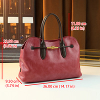 Sac fourre-tout rétro pour femme, grande capacité, automne/hiver, décontracté, avec fermeture éclair, en polyester, polyvalent, pour le travail et les trajets quotidiens