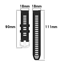 Bracelet de montre en silicone bicolore de haute qualité, résistant à l'eau, à libération rapide, 18 mm, 20 mm, 22 mm, pour Garmin Forerunner 265 265s, ajustement rapide