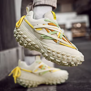 Dropshipping, logo personnalisé, baskets de luxe à lacets colorées, semelle en caoutchouc, tendance, marque de créateur, chaussures décontractées épaisses pour hommes et femmes - Product Image 6