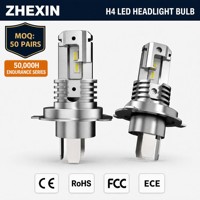 Kit d'ampoules de phare LED H4, lumière blanche 6000K, lumière blanche brillante, double faisceau, haute et basse intensité, longue durée de vie, pour voiture, camion, moto