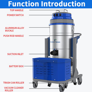 1800W 24V <span class=keywords><strong>Aspirateur</strong></span> Industriel 100L Seau En Acier Inoxydable Nouvel État Carburant Électrique Manuel Dépoussiérage Équipement - Product Image 2
