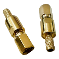 Connecteur RF SSMC-C-K1.5 plaqué or, connecteur femelle SSMC à sertir pour câbles RG316 RG174, fourni par l'usine