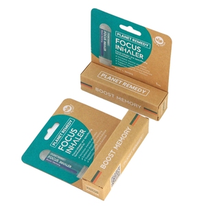 Boîte en papier kraft américain personnalisé recyclé avec impression à <span class=keywords><strong>l</strong></span>'encre de soja écologique avec trou de suspension pour rouge à <span class=keywords><strong>l</strong></span>èvres ou tube d'emballage - Product Image 1