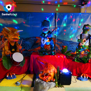 Tùy chỉnh vui âm nhạc animatronic ban nhạc khủng long toydino cụ trong nhà trẻ em mô hình Đảng Rocking khủng long trang trí - Product Image 2