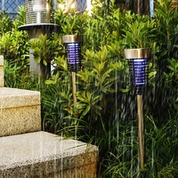 Ip65 Waterdichte Outdoor Solar Led Tuinverlichting Met Abs Roestvrijstalen Muggenzapper Veiligheid Voor Tuinpad