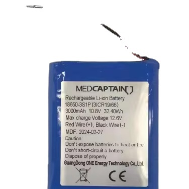 10.8V 3000mAh 32.40Wh Medical Infusion Pumps Battery Pack Cylindrical Lithium Ion New Generation Medical Equipment