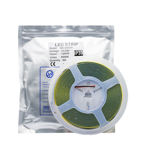 RAYMATES 480LEDs FCOB Tira de luces LED 6000K Blanco frío COB LED 24V CRI90 IP68 Modo de interruptor a prueba de agua WIFI 5V Entrada Blanco cálido 5M - Product Image 4