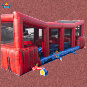 Parcours d'obstacles gonflable géant de 62 pieds, équipement Ninja Warrior, matériau PVC 0,55 mm, garantie de 3 ans, marque WINWAYTOYS - Product Image 4