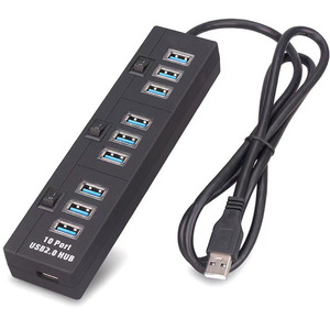 <span class=keywords><strong>Hub</strong></span> USB3.0 actif 10ports 5Gbps avec prise en charge de l'interrupteur marche/arrêt Alimentation 2A - Product Image 2