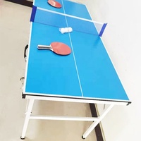 Konford Meilleure vente Mini table de tennis de table Petite table de ping-pong pliable facile à déplacer Famille Enfants Table de ping-pong en bois pliée
